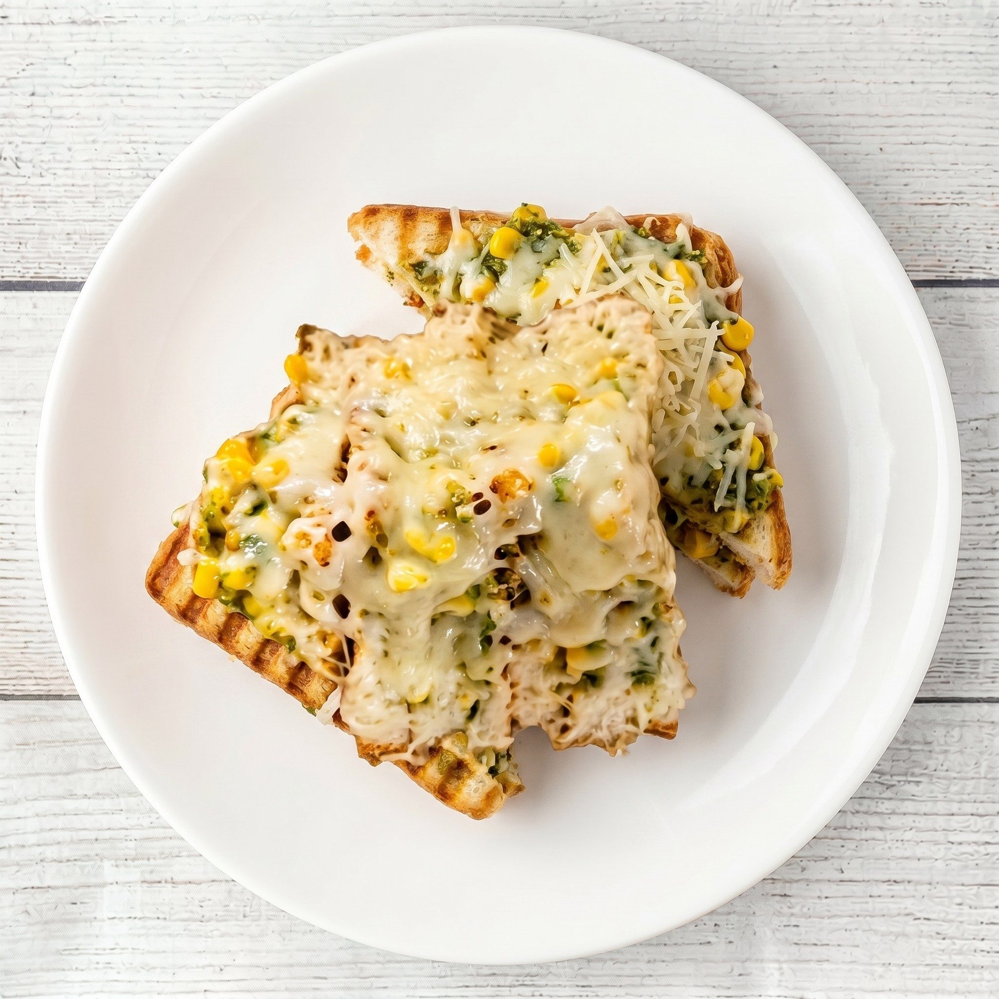Cheese Corn Capsicum Sandwich.