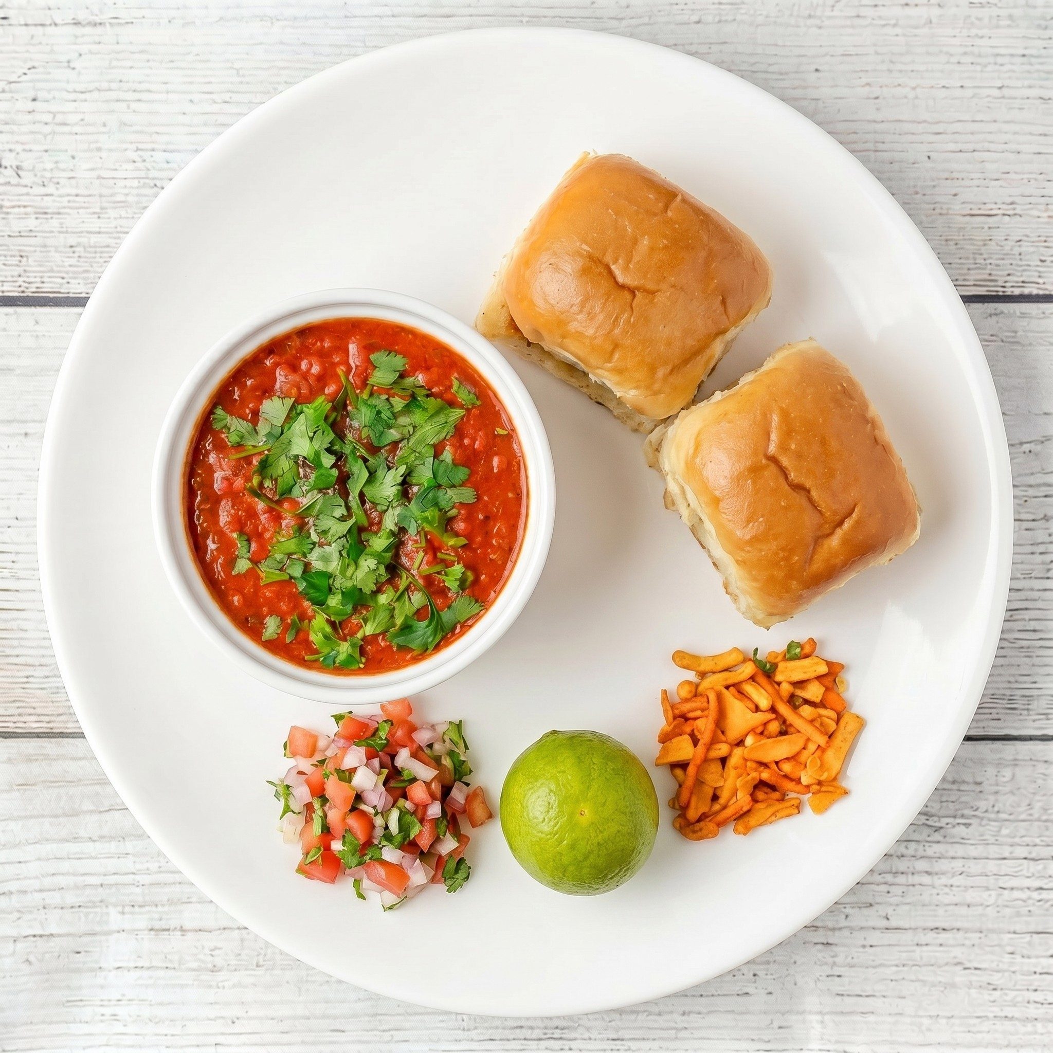 Amul Cheese Misal Pav.